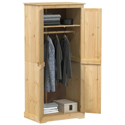 Wardrobe Corona 76x50x170 cm Solid Wood Pine