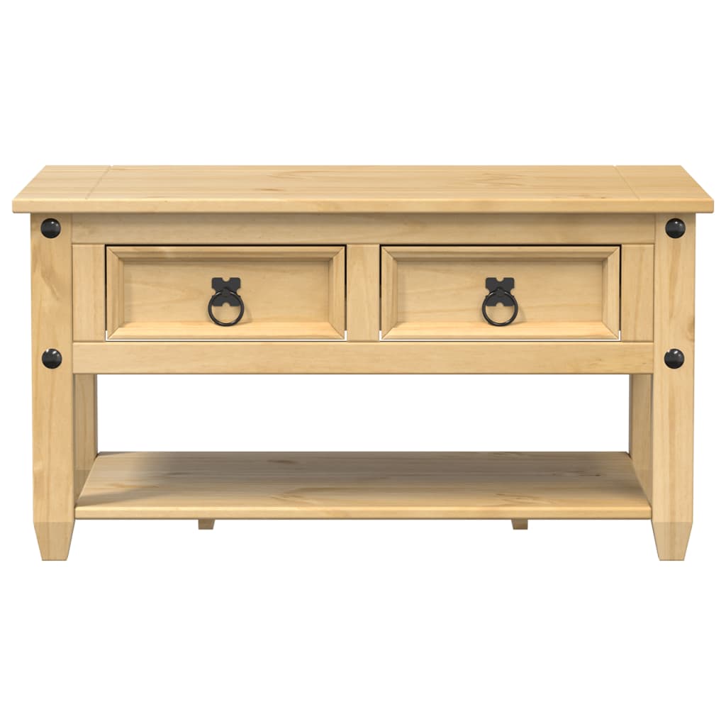 Coffee Table with Drawers Corona 85x50x45 cm Solid Wood Pine