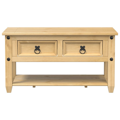 Coffee Table with Drawers Corona 85x50x45 cm Solid Wood Pine