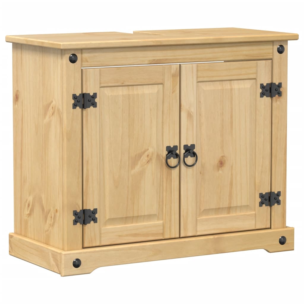 Bathroom Sink Cabinet Corona 73x33x60 cm Solid Wood Pine