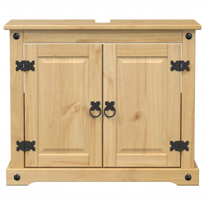 Bathroom Sink Cabinet Corona 73x33x60 cm Solid Wood Pine