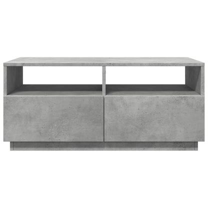 Coffee Table with LED Lights Concrete Grey 90x49x40 cm