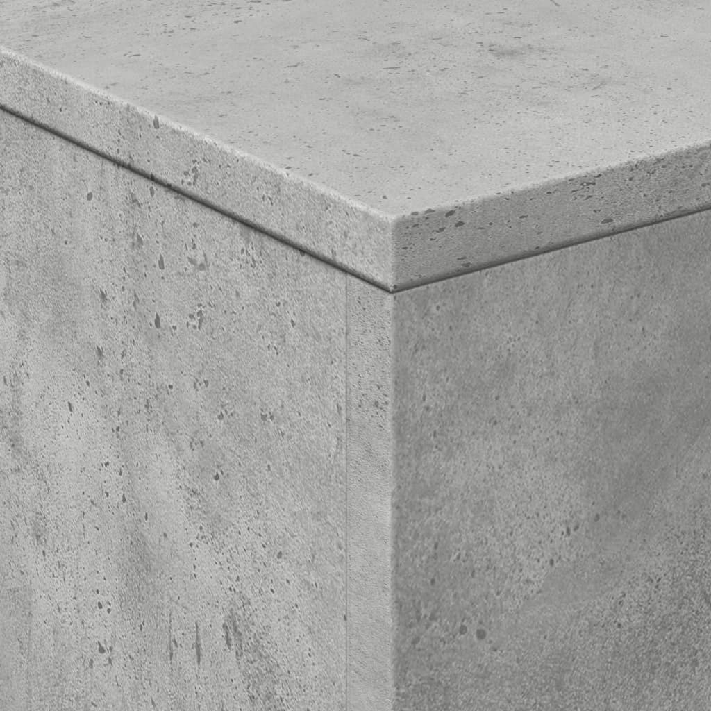 Coffee Table with LED Lights Concrete Grey 50x50x40 cm