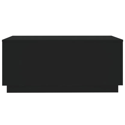 Coffee Table with LED Lights Black 90x50x40 cm