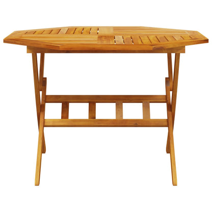 Folding Garden Table Ø110x75 cm Solid Wood Acacia