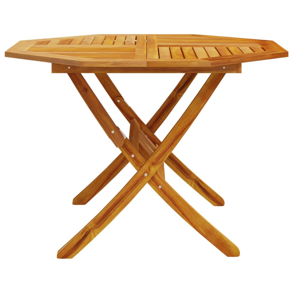 Folding Garden Table Ø110x75 cm Solid Wood Acacia