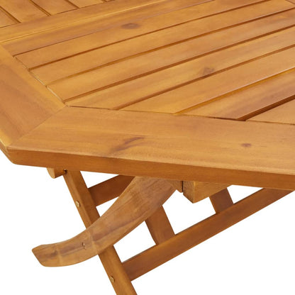 Folding Garden Table Ø110x75 cm Solid Wood Acacia