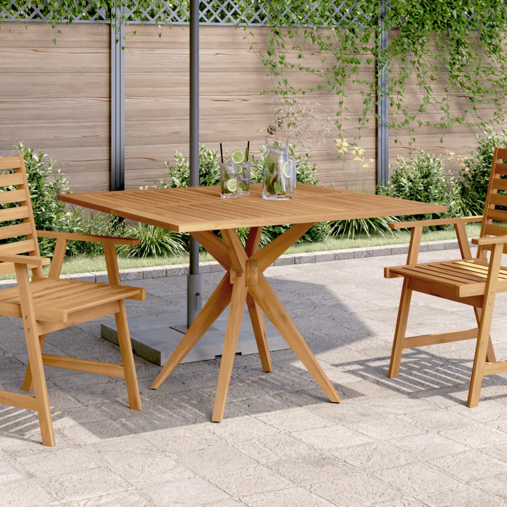 Garden Table Square 110x110x75 cm Solid Wood Acacia