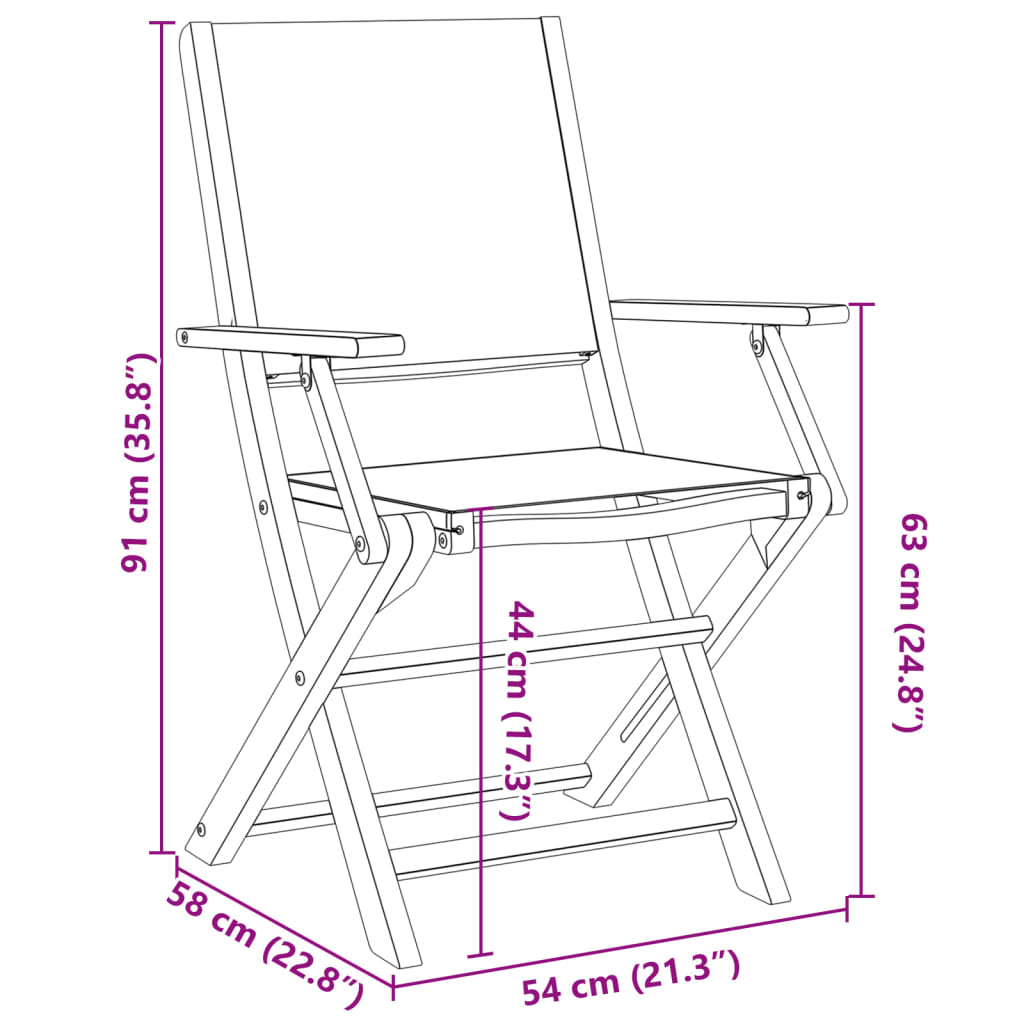Garden Chairs 2 pcs Leaf Pattern Solid Wood Acacia and Fabric