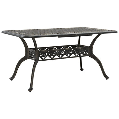 Garden Table Bronze 150x90x72 cm Cast Aluminium