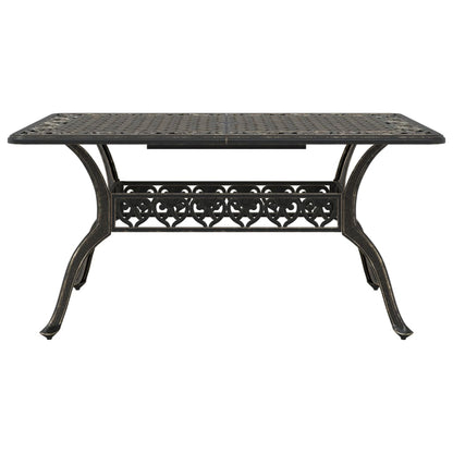 Garden Table Bronze 150x90x72 cm Cast Aluminium