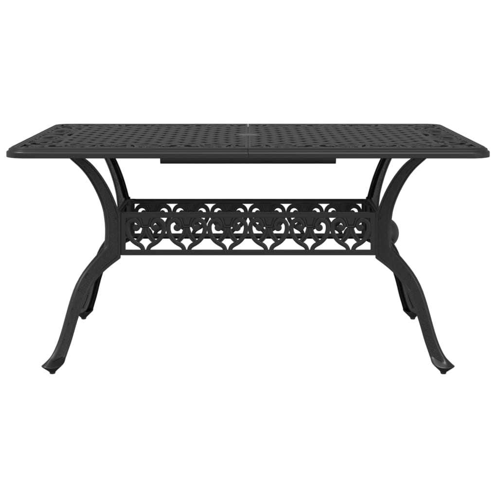 Garden Table Black 150x90x72 cm Cast Aluminium