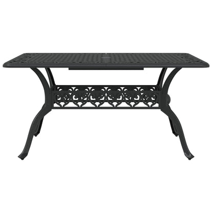 Garden Table Black 150x90x72 cm Cast Aluminium