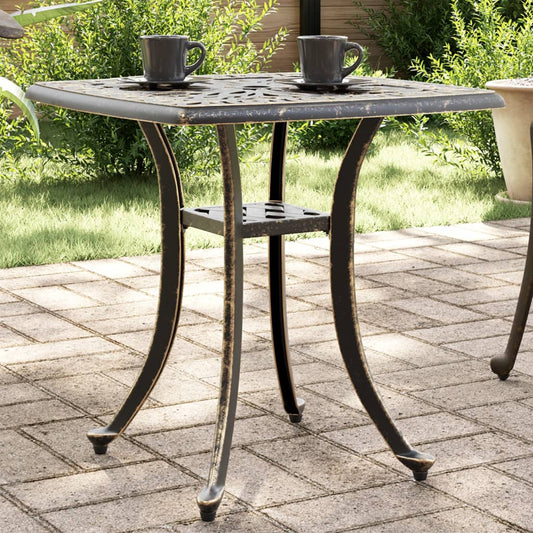 Garden Table Bronze 53x53x53 cm Cast Aluminium