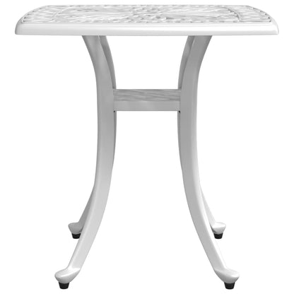 Garden Table White 53x53x53 cm Cast Aluminium