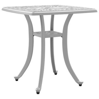 Garden Table White 53x53x53 cm Cast Aluminium