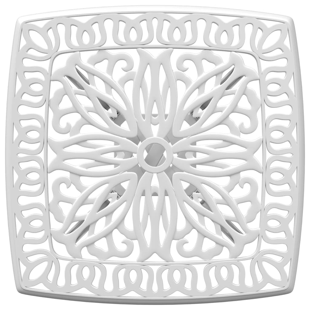 Garden Table White 53x53x53 cm Cast Aluminium