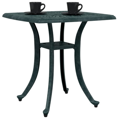 Garden Table Green 53x53x53 cm Cast Aluminium