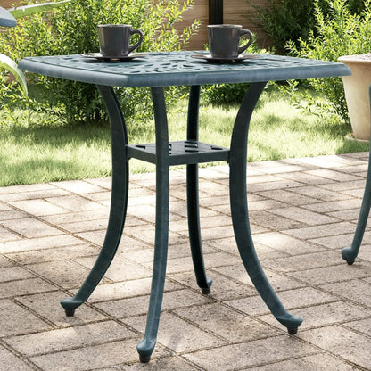 Garden Table Green 53x53x53 cm Cast Aluminium