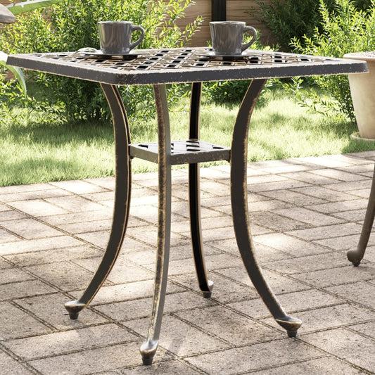 Garden Table Bronze 53x53x53 cm Cast Aluminium