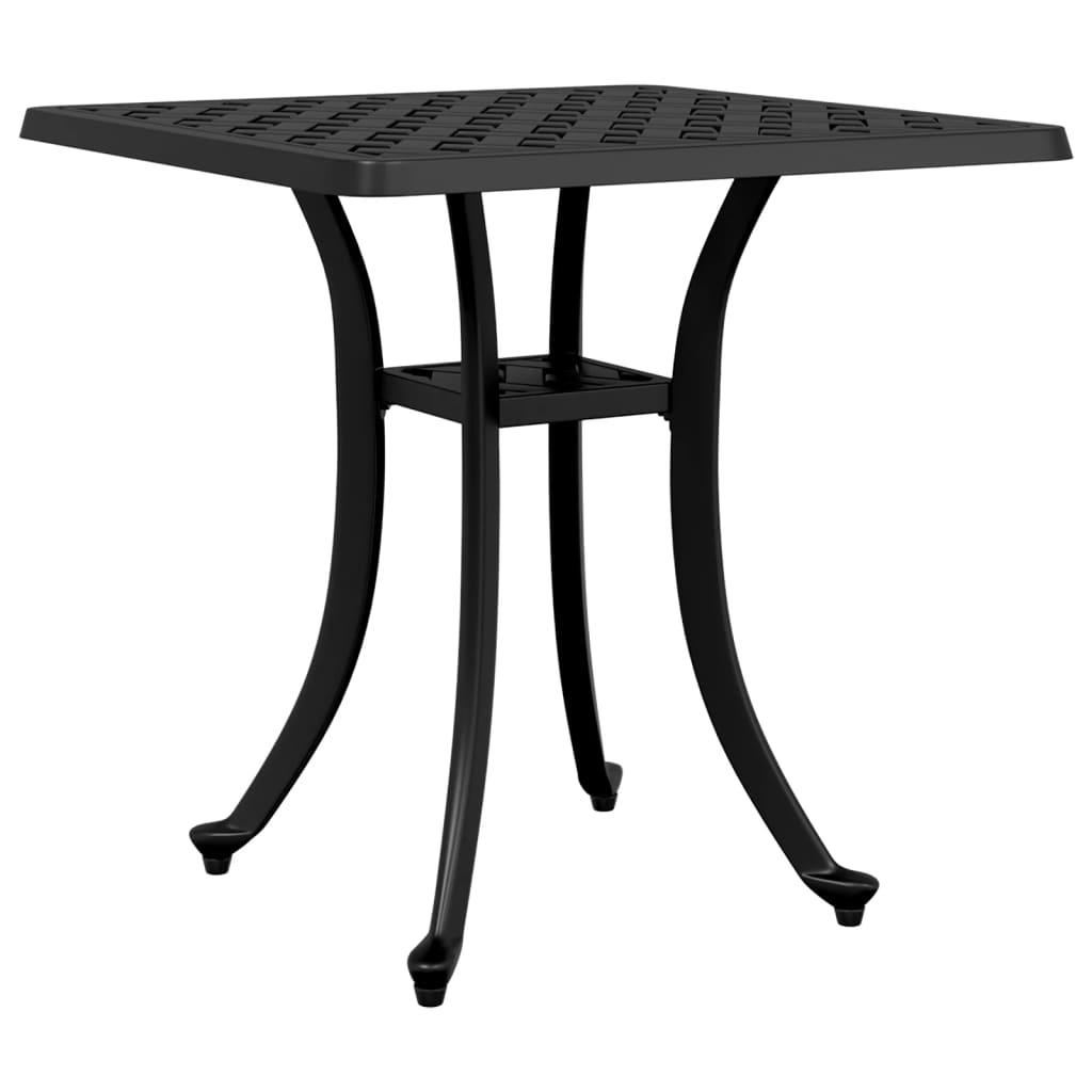 Garden Table Black 53x53x53 cm Cast Aluminium