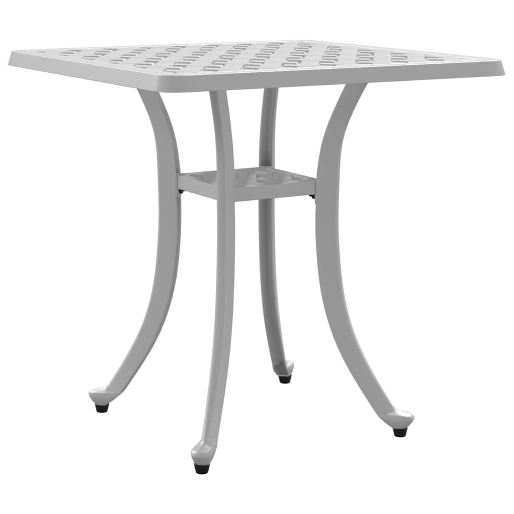 Garden Table White 53x53x53 cm Cast Aluminium