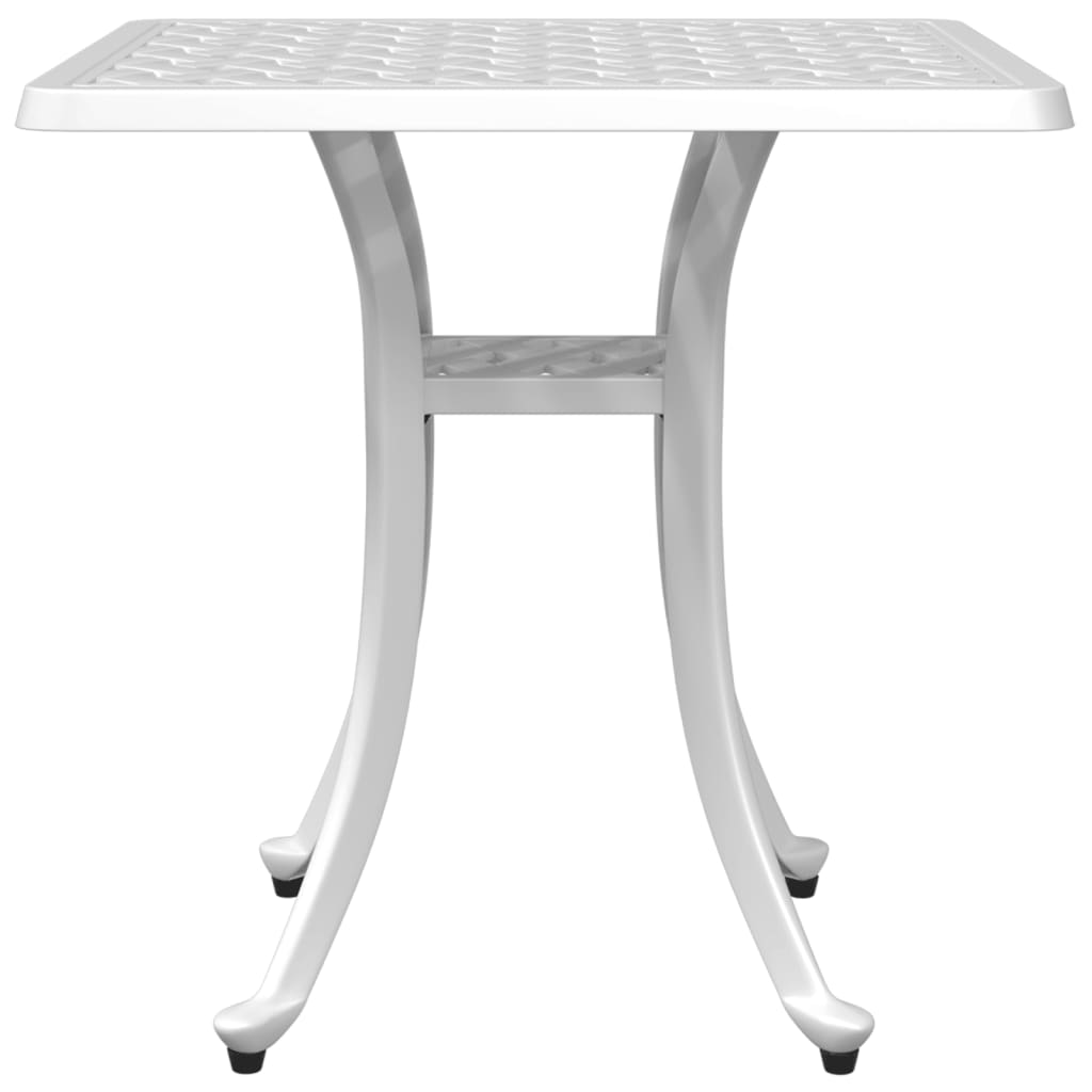 Garden Table White 53x53x53 cm Cast Aluminium