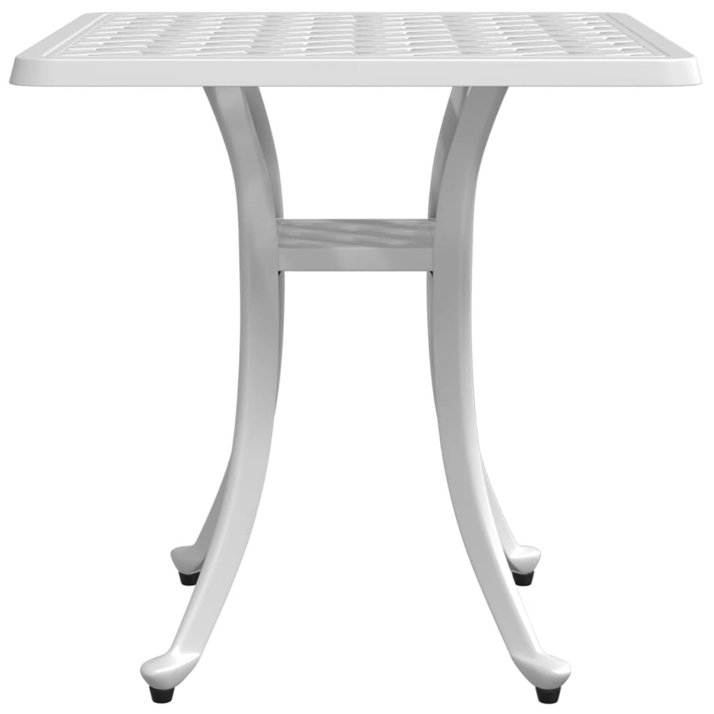 Garden Table White 53x53x53 cm Cast Aluminium