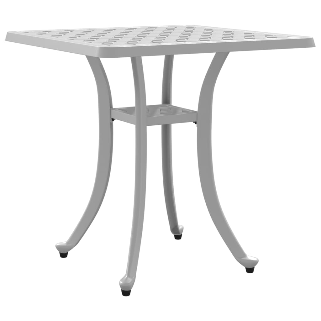 Garden Table White 53x53x53 cm Cast Aluminium