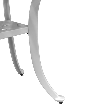 Garden Table White 53x53x53 cm Cast Aluminium