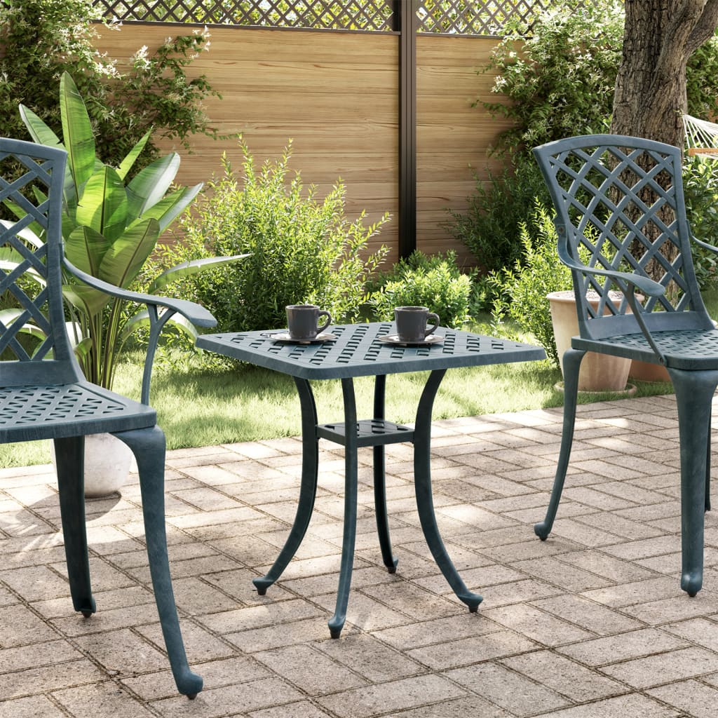 Garden Table Green 53x53x53 cm Cast Aluminium