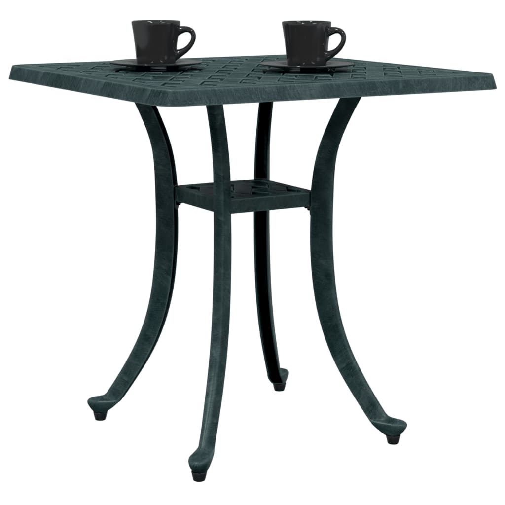 Garden Table Green 53x53x53 cm Cast Aluminium