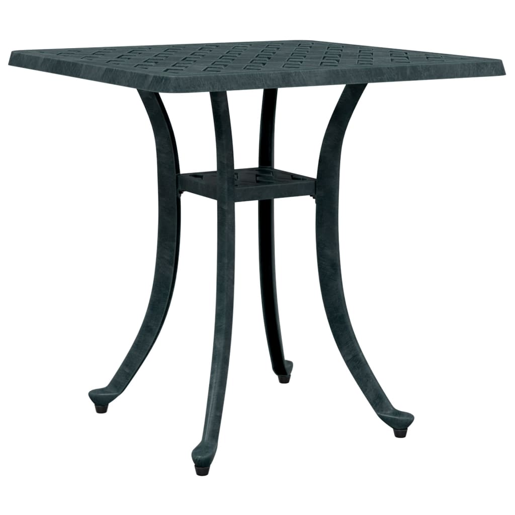 Garden Table Green 53x53x53 cm Cast Aluminium