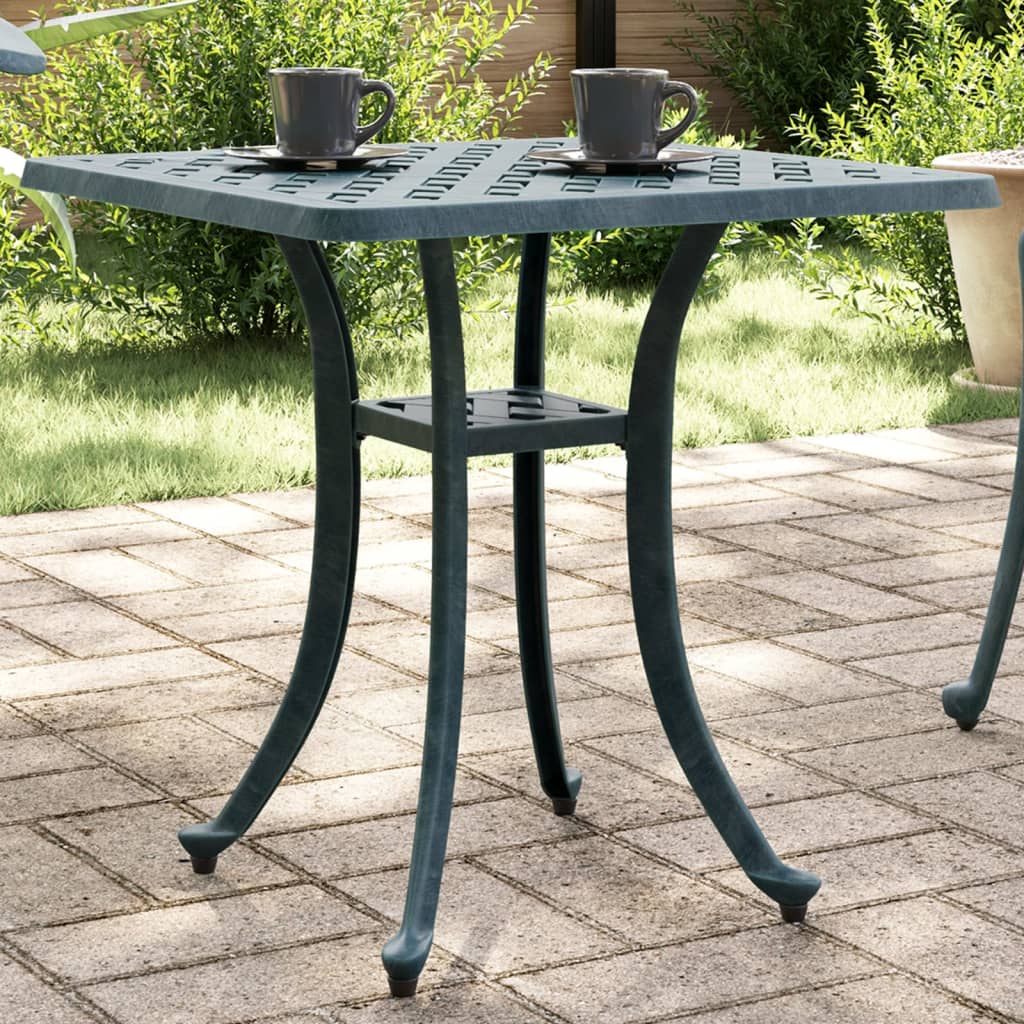 Garden Table Green 53x53x53 cm Cast Aluminium