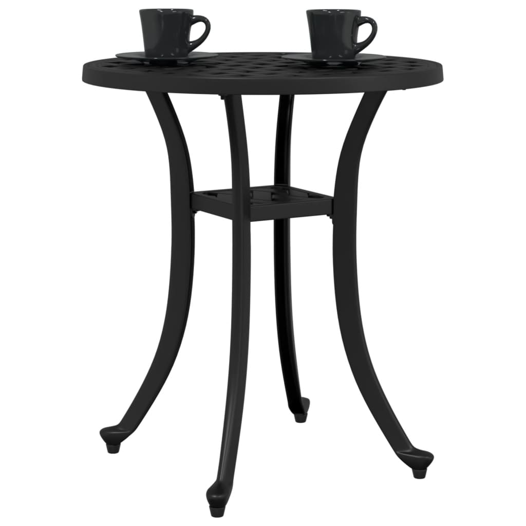 Garden Table Black Ø48x53 cm Cast Aluminium