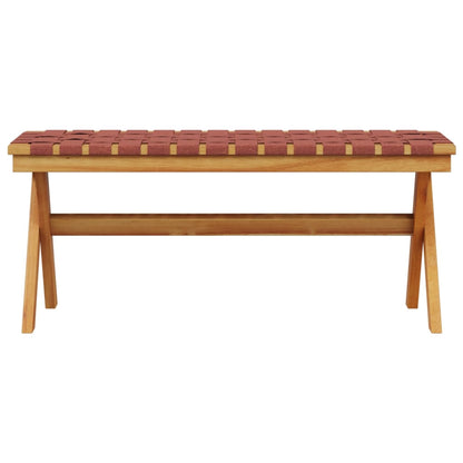 Garden Bench Red Solid Wood Acacia and Fabric