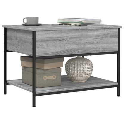 Coffee Table Grey Sonoma 70x50x50 cm Engineered Wood and Metal