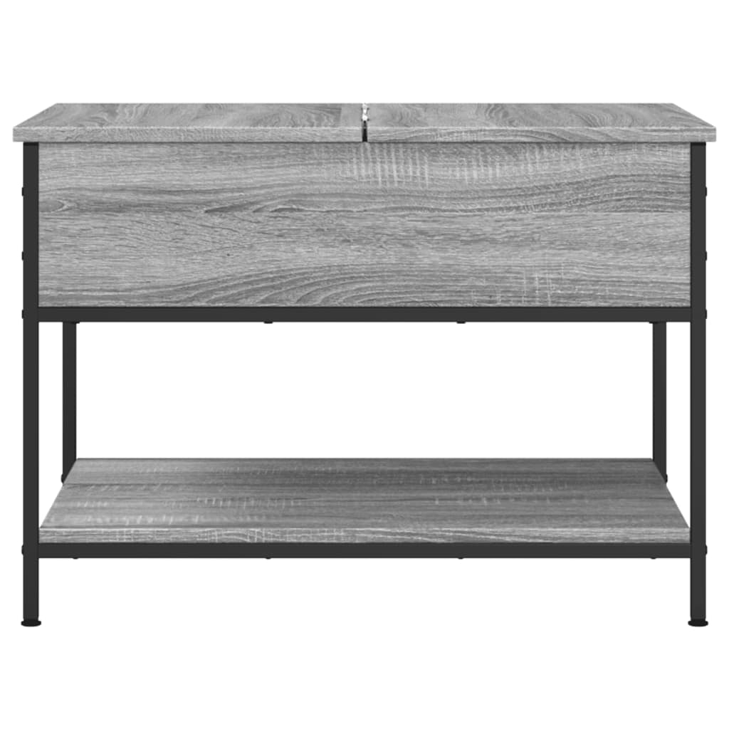 Coffee Table Grey Sonoma 70x50x50 cm Engineered Wood and Metal