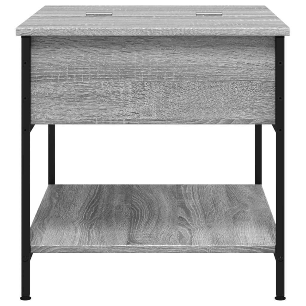 Coffee Table Grey Sonoma 70x50x50 cm Engineered Wood and Metal