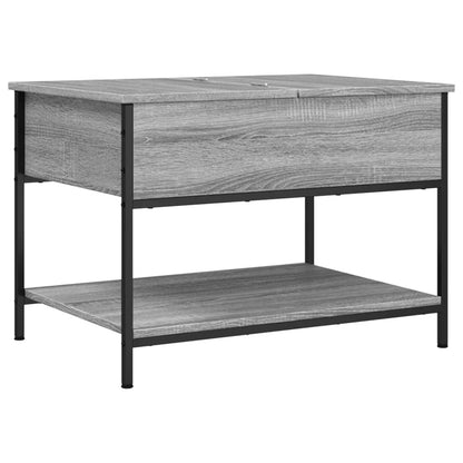 Coffee Table Grey Sonoma 70x50x50 cm Engineered Wood and Metal