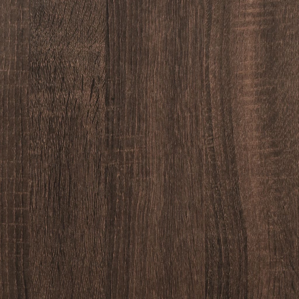 Coffee Table Brown Oak 100x50x50 cm Engineered Wood and Metal