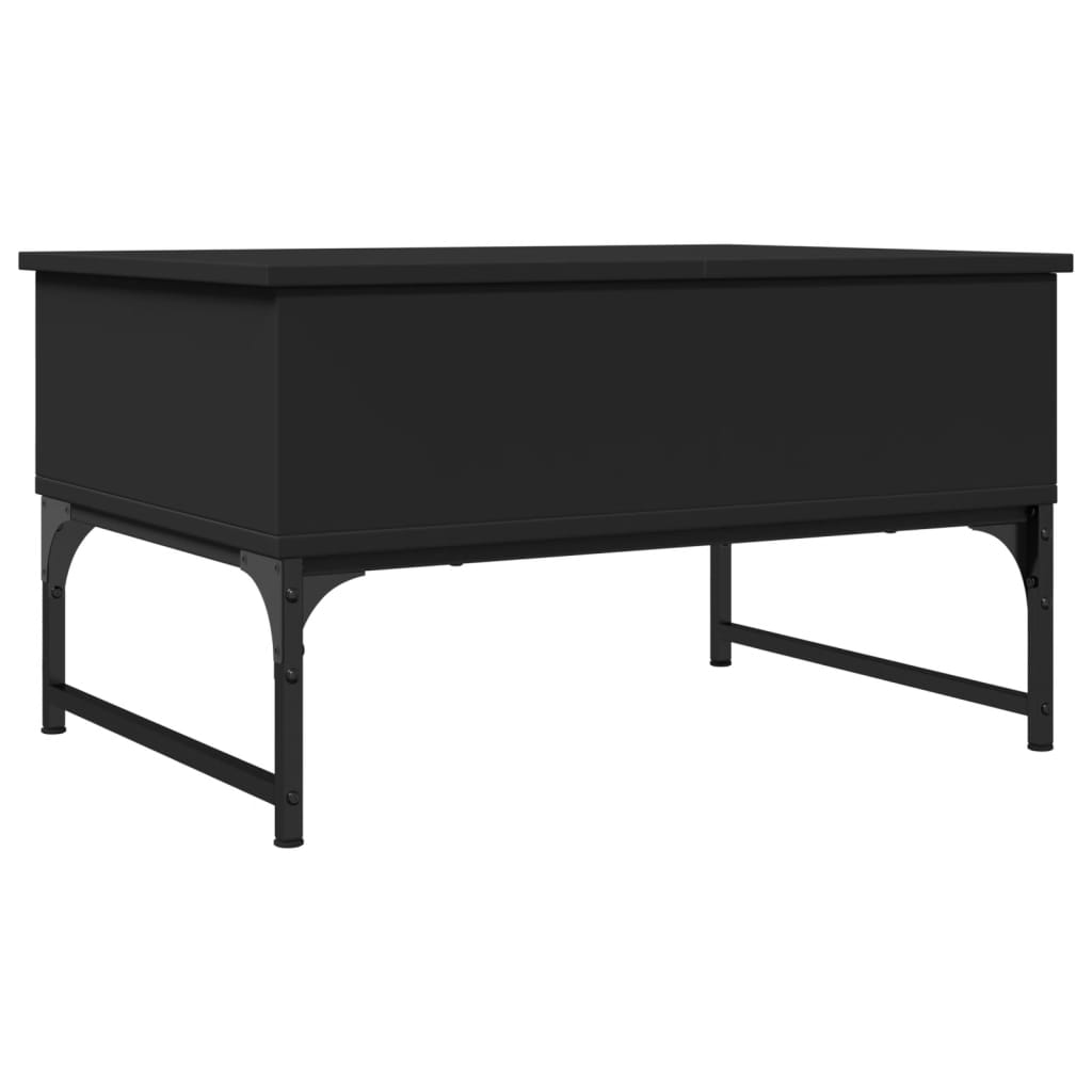 Coffee Table Black 70x50x40 cm Engineered Wood and Metal