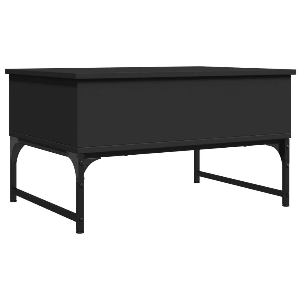 Coffee Table Black 70x50x40 cm Engineered Wood and Metal