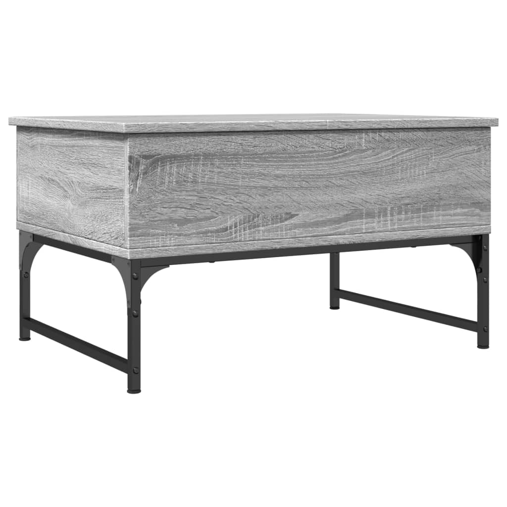 Coffee Table Grey Sonoma 70x50x40 cm Engineered Wood and Metal
