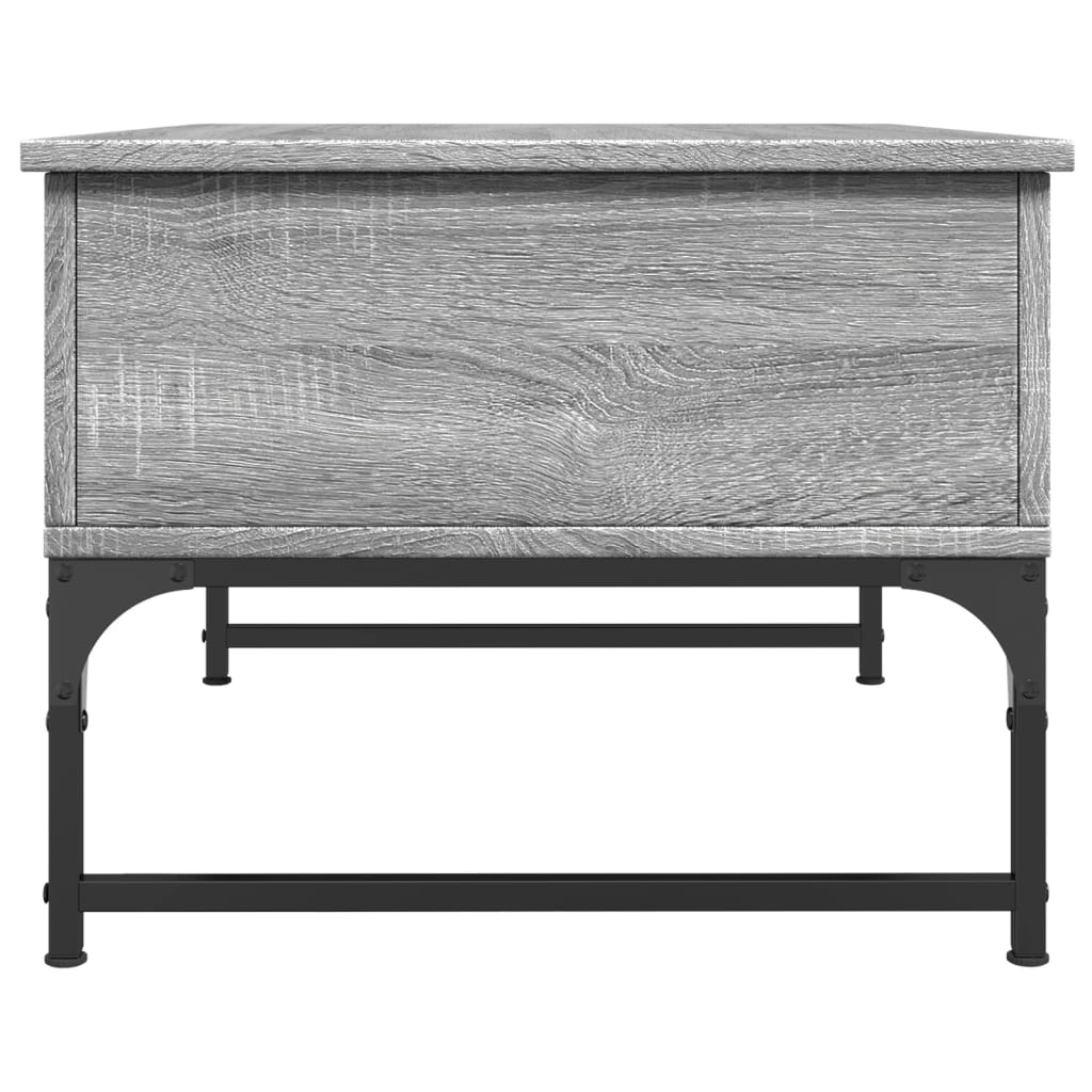 Coffee Table Grey Sonoma 70x50x40 cm Engineered Wood and Metal