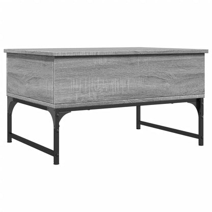 Coffee Table Grey Sonoma 70x50x40 cm Engineered Wood and Metal