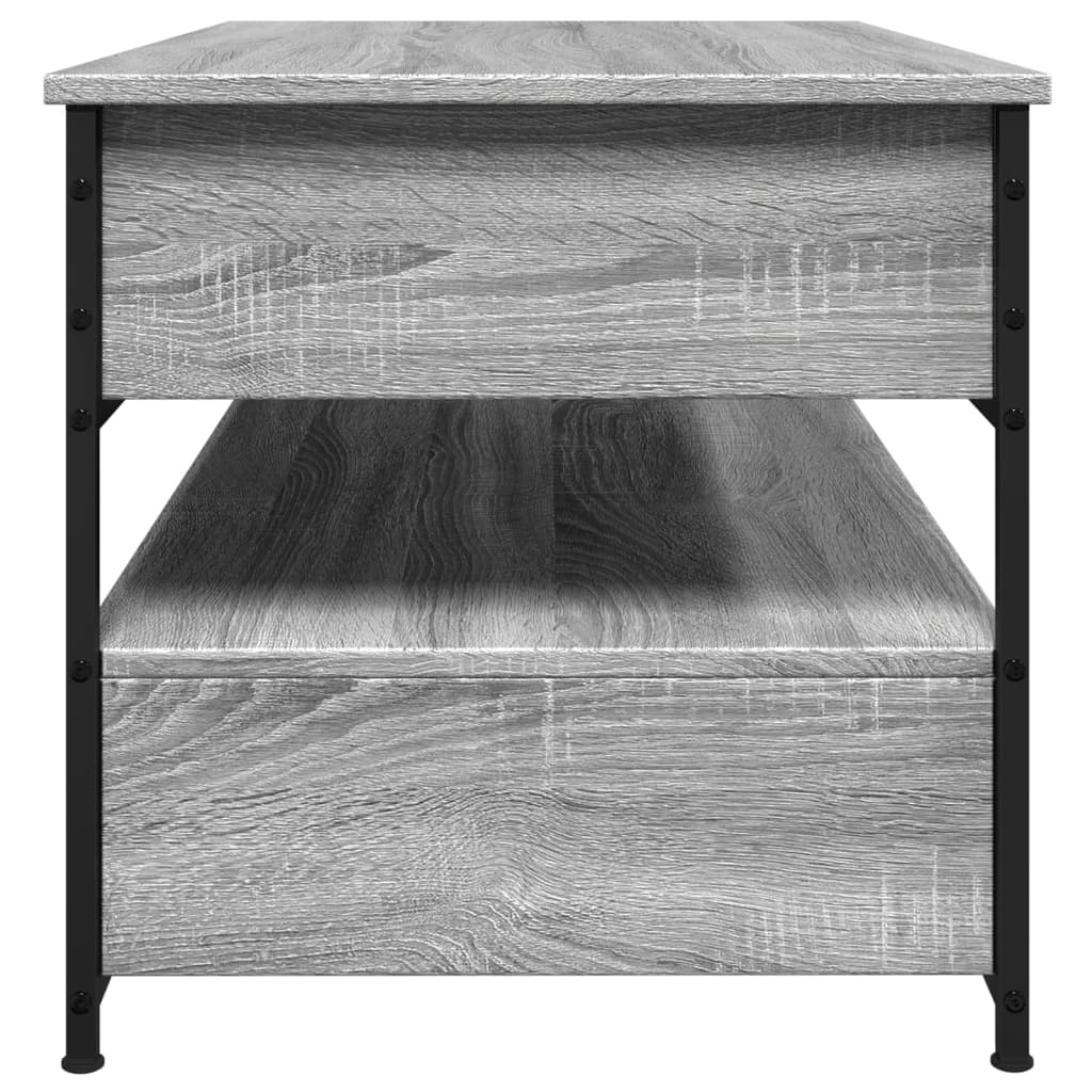 Coffee Table Grey Sonoma 85x50x50 cm Engineered Wood and Metal