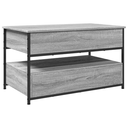 Coffee Table Grey Sonoma 85x50x50 cm Engineered Wood and Metal