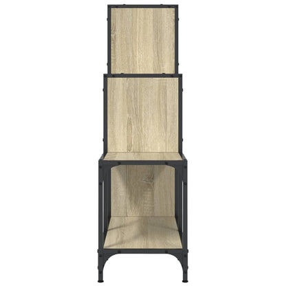 Bookcase Sonoma Oak 92x30x102 cm Engineered Wood and Metal