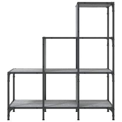 Bookcase Grey Sonoma 92x30x102 cm Engineered Wood and Metal